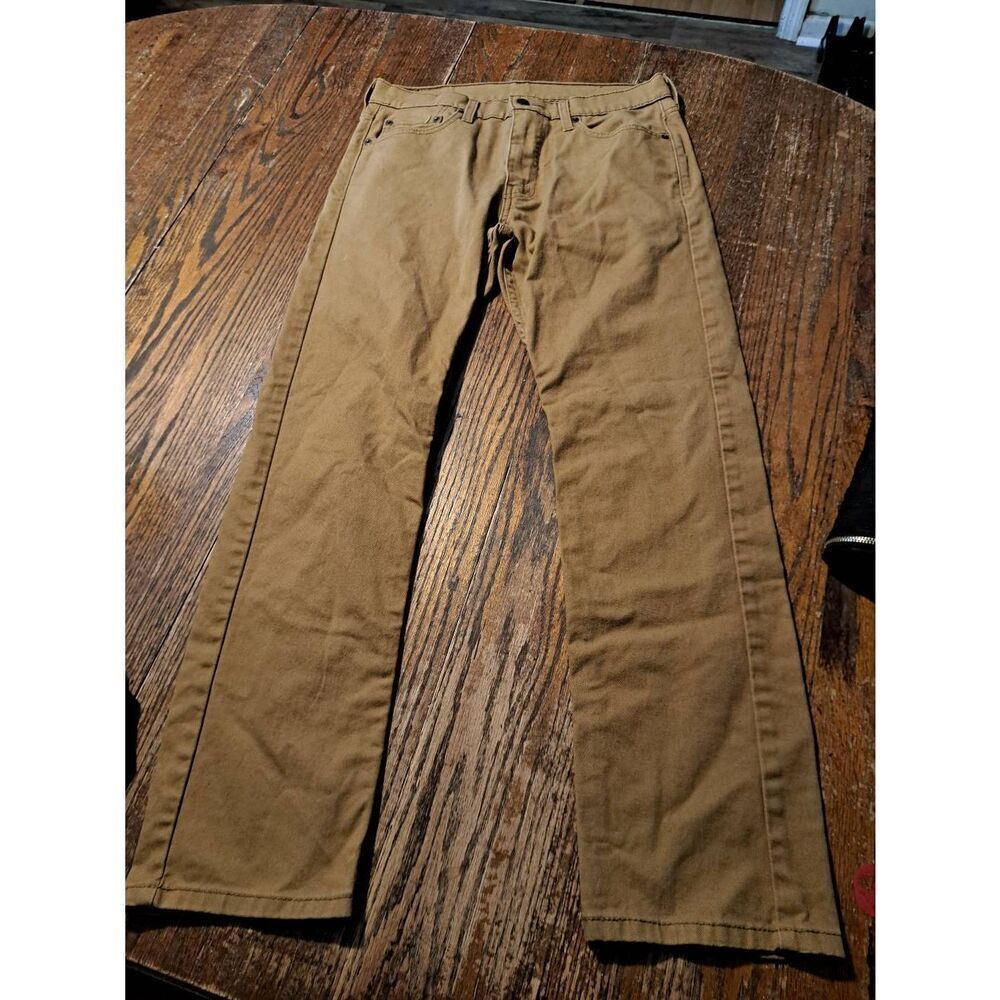 Levi’s 513 Slim Straight Brown Denim Jeans Men’s 32x30 Cotton Blend Casual Pants